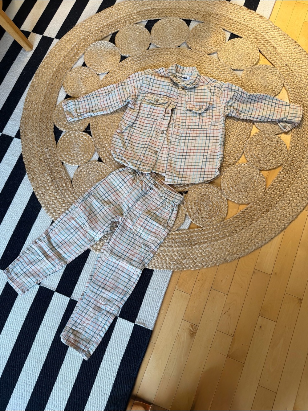 Nudnik set - Architect Trouser and Edited Overshirt in Ever Plaid  (size 6)